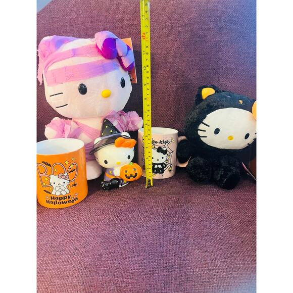 Halloween Hello kitty purple mummy  ,2 mugs , witch ceramic hello kitty cat - Picture 10 of 10